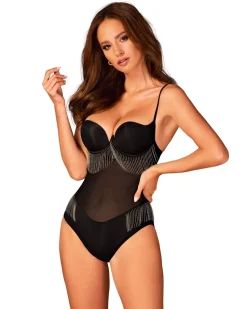 Teddy mit Zierketten aus feinem Material