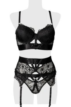 3-teiliges Erotikset mit Spitze