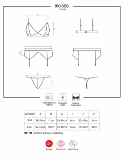 3-teiliges Straps-Set schwarz