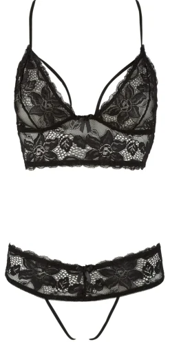 Top und String schwarz