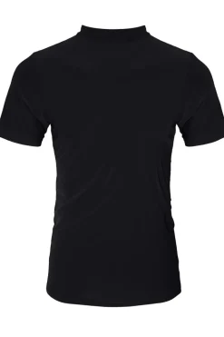 T-Shirt mit Reißverschluss in schwarz