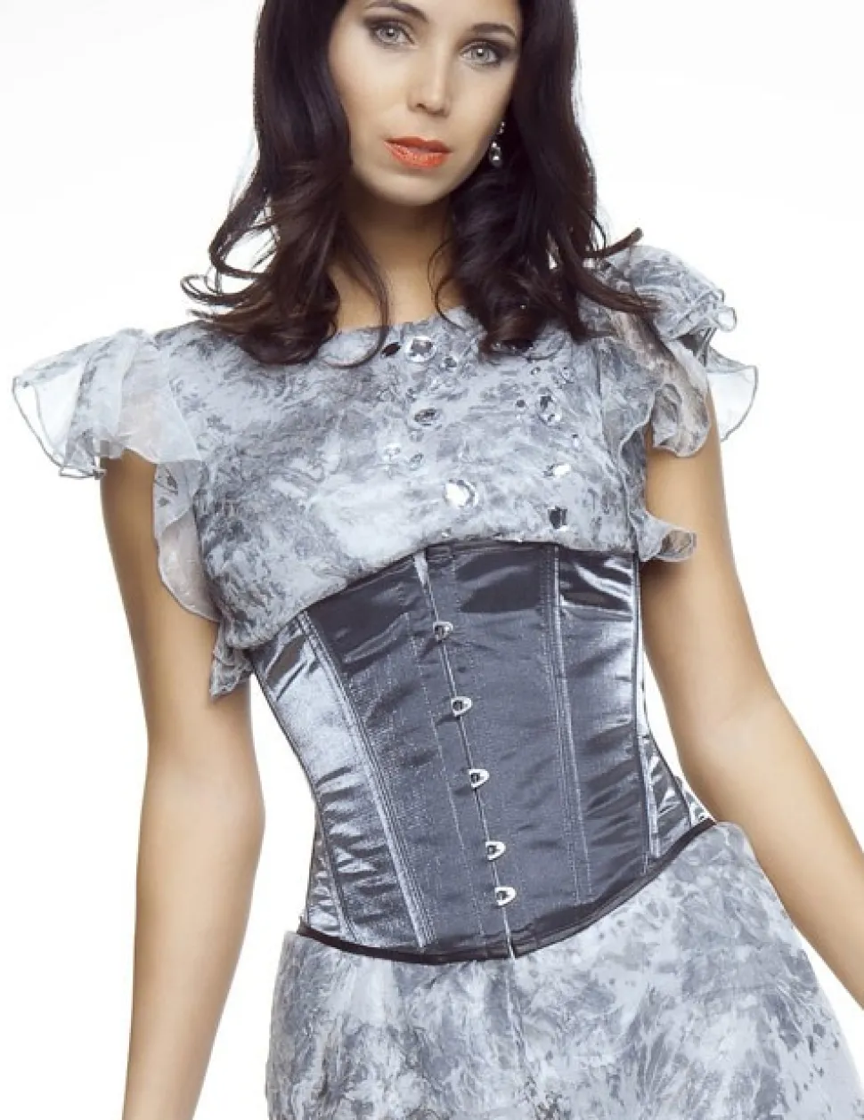 Unterbrust-Korsett Eka (glanz) silber