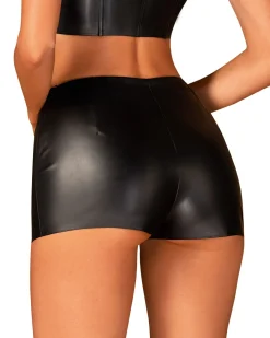 verführerische Shorts im edlen Wetlook aus weichem und dehnbarem Material