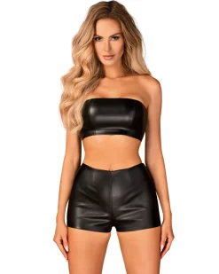 verführerische Shorts im edlen Wetlook aus weichem und dehnbarem Material