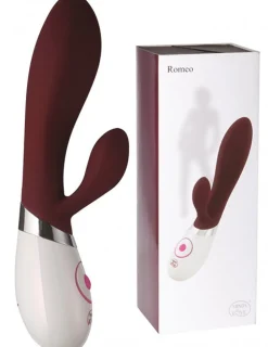 Vibrator Romeo dunkelrot / weiß