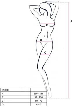 weißer Bodystocking BS060 von Passion Universalgröße