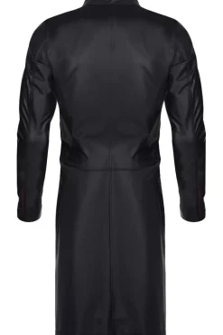 Wetlook Herren Mantel schwarz