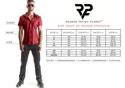 Wetlook Herren-Hose Slim-Fit Gürtelschnallen