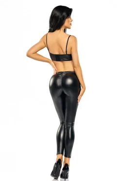 Wetlook Leggings & Top Clubwear Set Partyoutfit