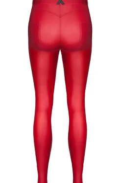 Wetlook Leggings mit Gesäßtaschen