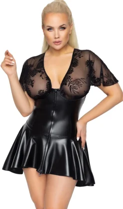 Wetlook Minikleid Lack Tüll