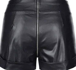 Wetlook Shorts elastisch schwarz