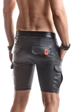 Wetlook Shorts mit Taschen im Cargostil