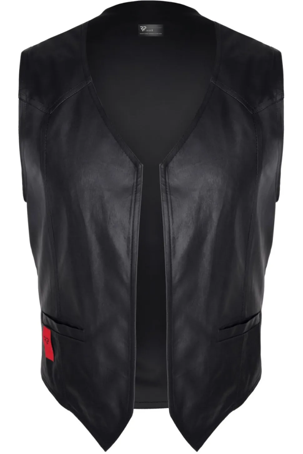 Wetlook Weste Metallschnalle Slim-Fit