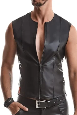 Wetlook Weste mit feinen Details