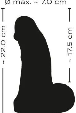 XL Dildo mit Hoden aus flexiblem Material